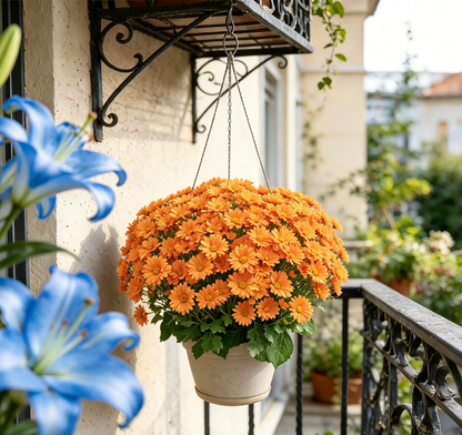 Artificial Outdoor Mums Flowers - UV resistant, Waterproof, Windproof🌼