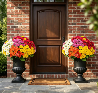 Artificial Outdoor Mums Flowers - UV resistant, Waterproof, Windproof🌼
