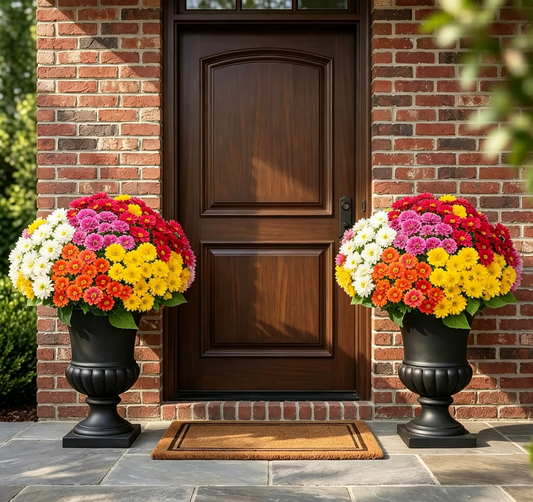 Artificial Outdoor Mums Flowers - UV resistant, Waterproof, Windproof🌼
