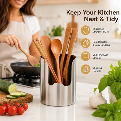 Piulelife™ Stainless Steel Utensil Organizer