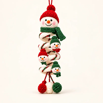 ☃️ Crochet Snowman Spiral Ornament DIY Kit