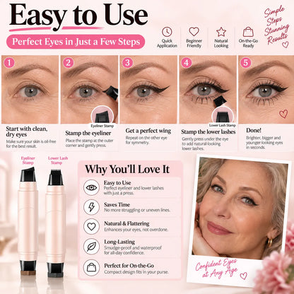 Winged Eyeliner Stamp — Symmetrical Cat Eyes in One Press