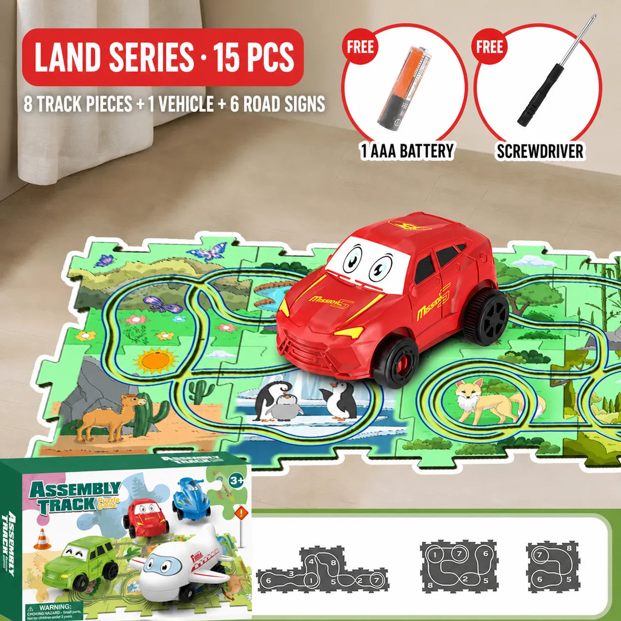 Puzzle Track Car Play Set
