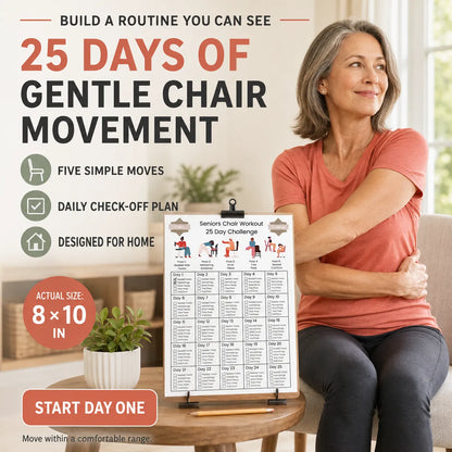 25-Day Home Workout Challenge Chart(10 x 8 inches)