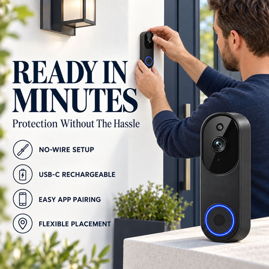 1080P Wireless Video Doorbell Camera with 2-Way Audio, AI Human Detection