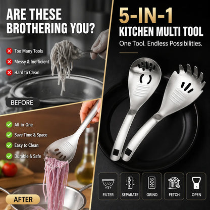 5-in-1 Stainless Steel Kitchen Spoon