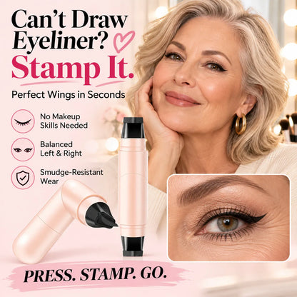 Winged Eyeliner Stamp — Symmetrical Cat Eyes in One Press