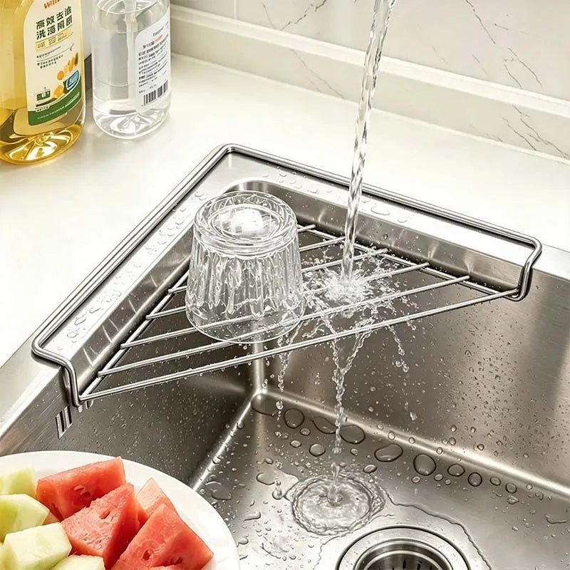 Stainless Steel Corner Sink Shelf