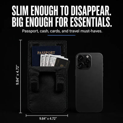 RFID Blocking Hidden Waist Wallet for Travel