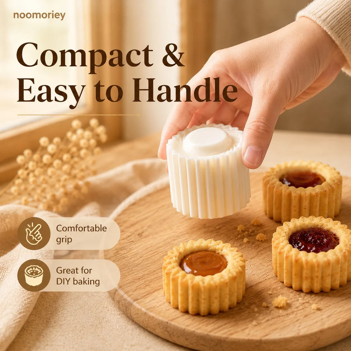 Hand-Press Sunflower Mooncake Mold