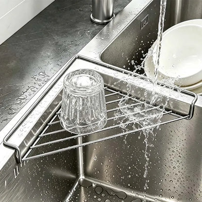 Stainless Steel Corner Sink Shelf