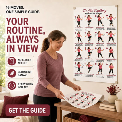Walking Exercise Poster for Women（11.81 x 17.72 In）