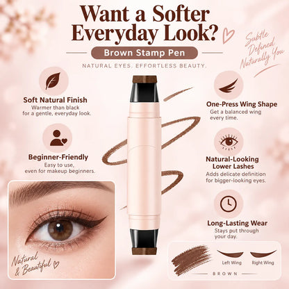 Winged Eyeliner Stamp — Symmetrical Cat Eyes in One Press