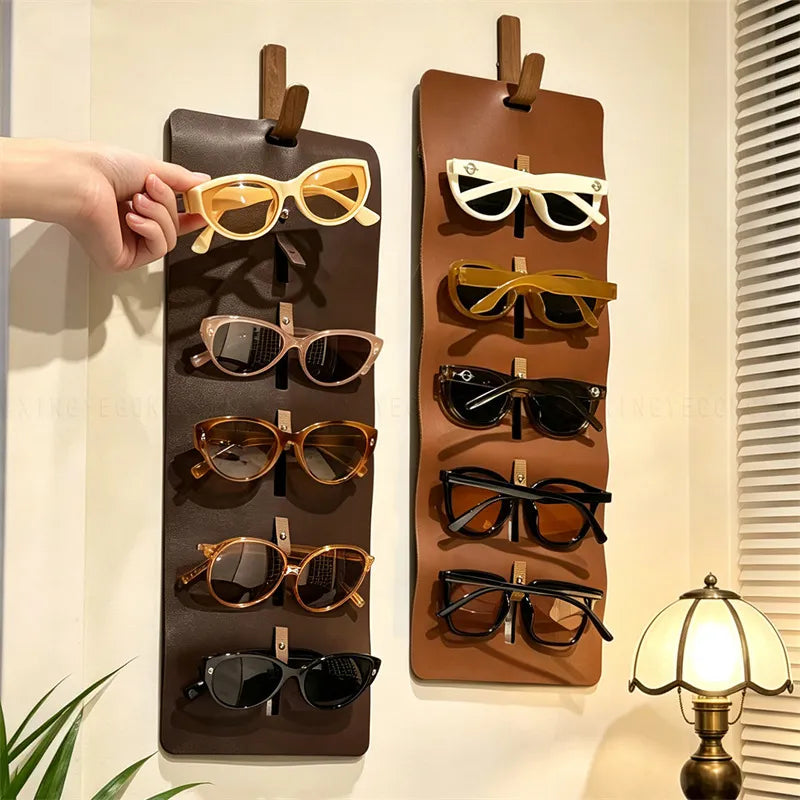 Leather Glasses Organizer