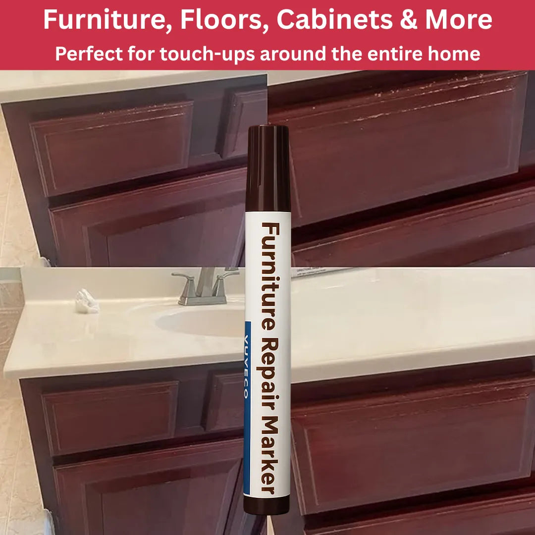 12-Color Wood Grain Repair Marker Set, Furniture Touch-Up Pens in PVC Case