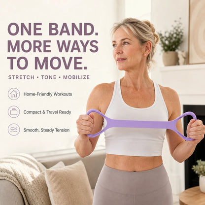 Figure-8 resistance band—relieves back fatigue and corrects posture