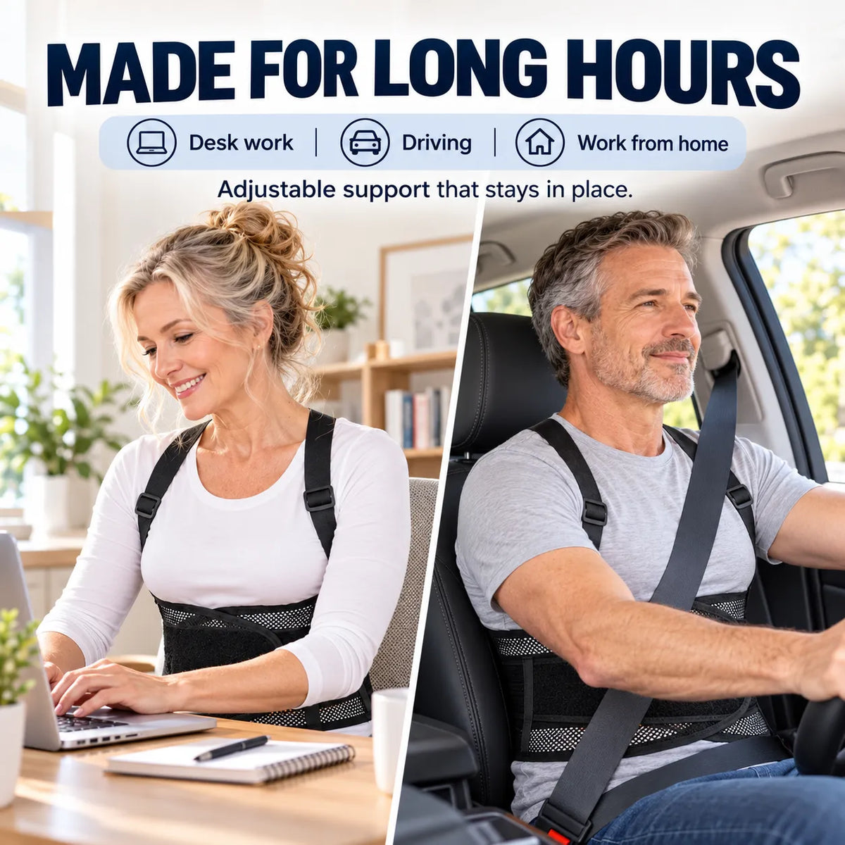 Breathable Posture Corrector - Back Pain Relief & Tummy Control