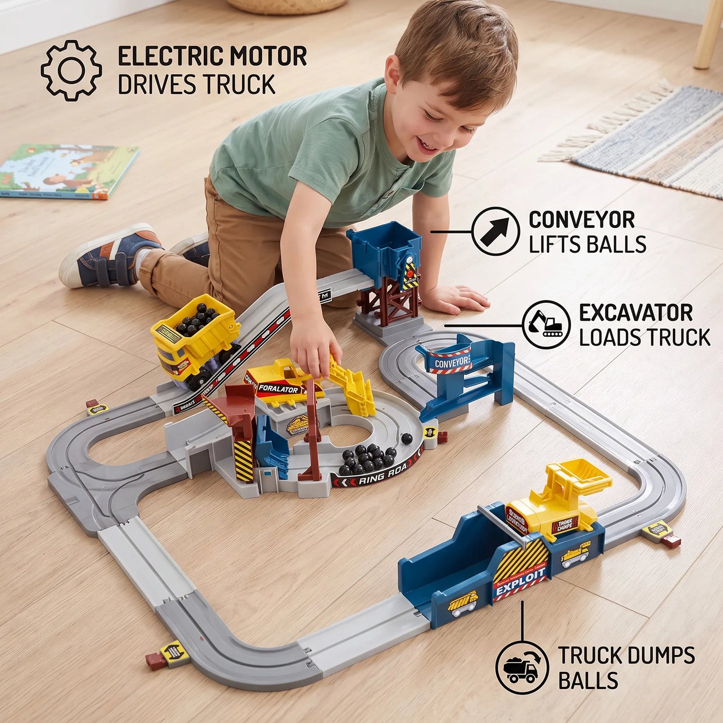 Interactive Electric Quarry Playset