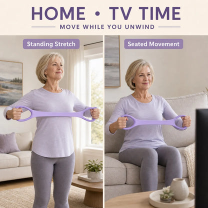 Figure-8 resistance band—relieves back fatigue and corrects posture