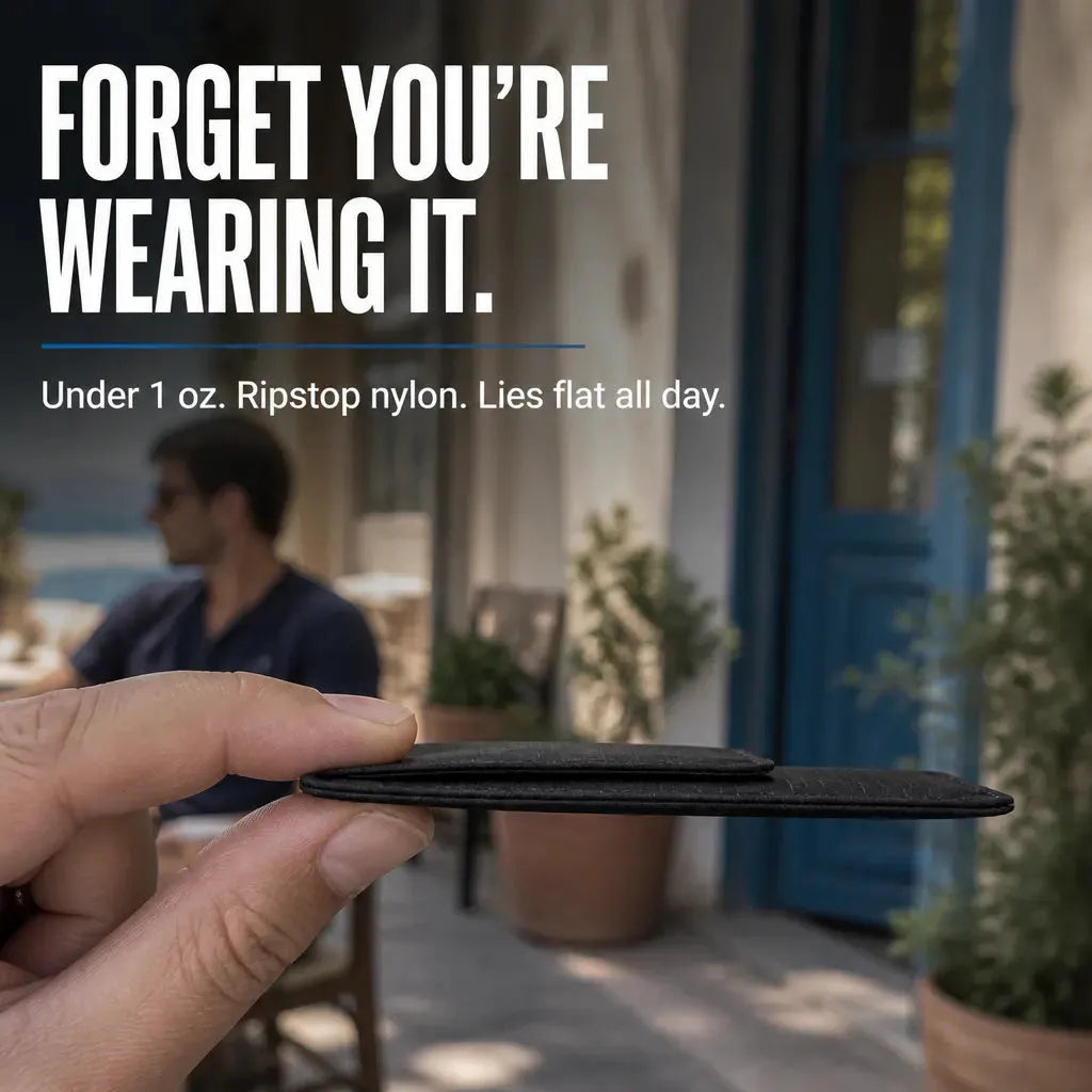 RFID Blocking Hidden Waist Wallet for Travel
