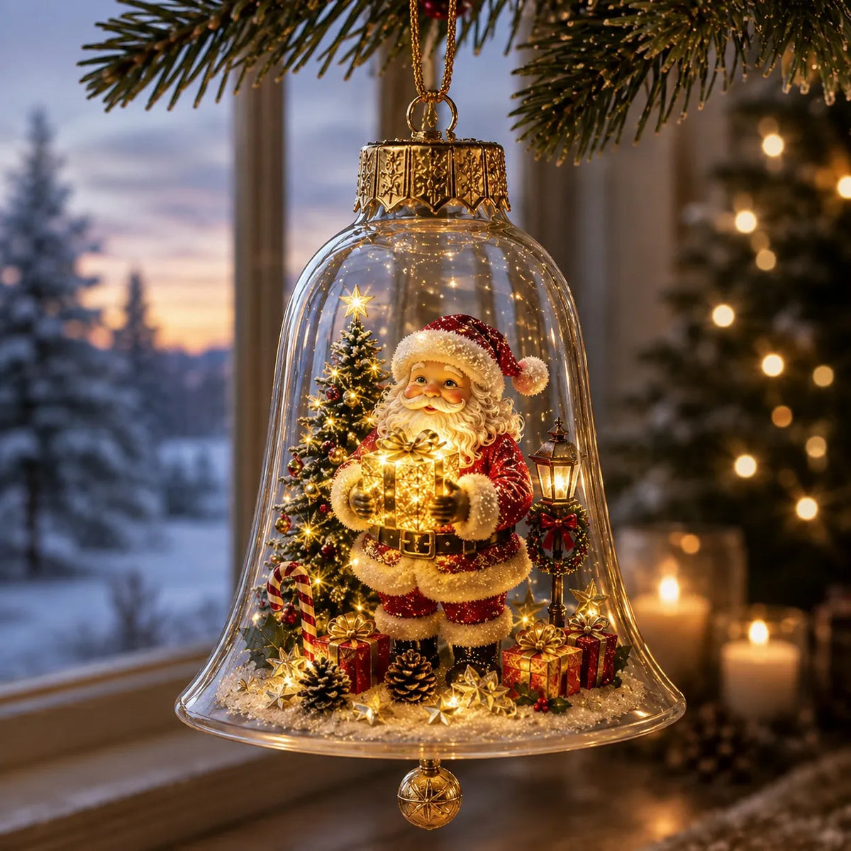 Light-Up Christmas Diorama Ornament