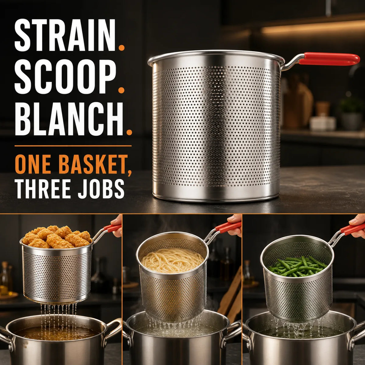 304 Stainless Steel Multifunction Fryer