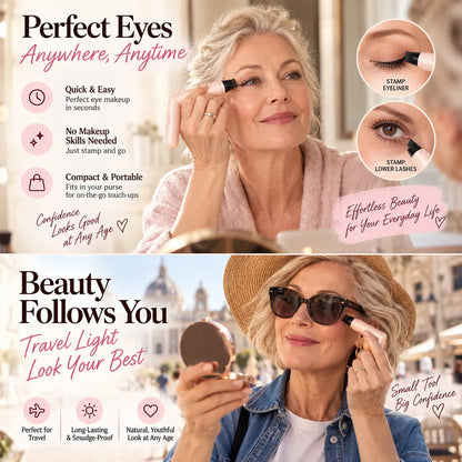 Winged Eyeliner Stamp — Symmetrical Cat Eyes in One Press