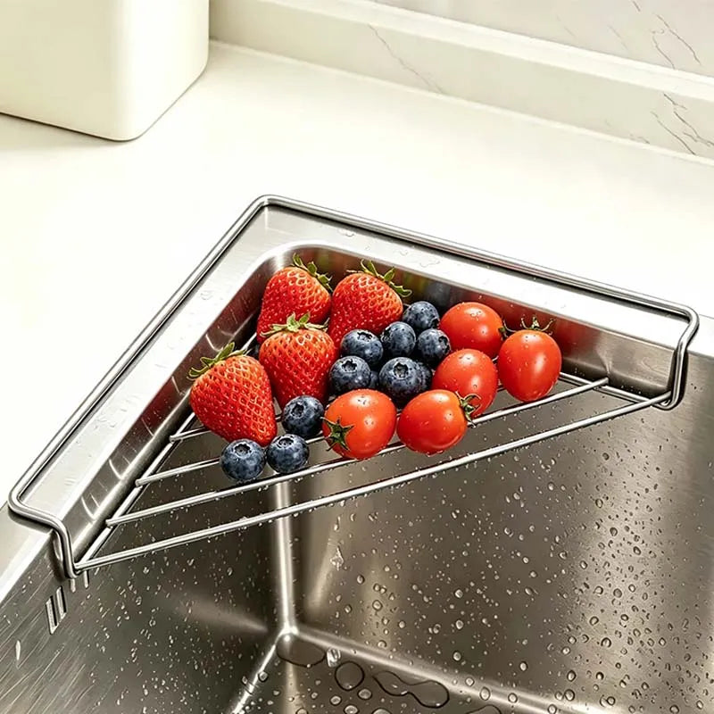 Stainless Steel Corner Sink Shelf