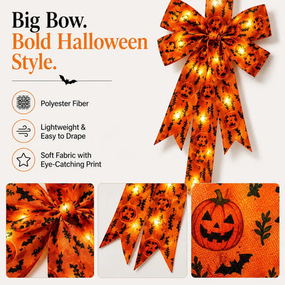 Halloween LED Light-Up Bow