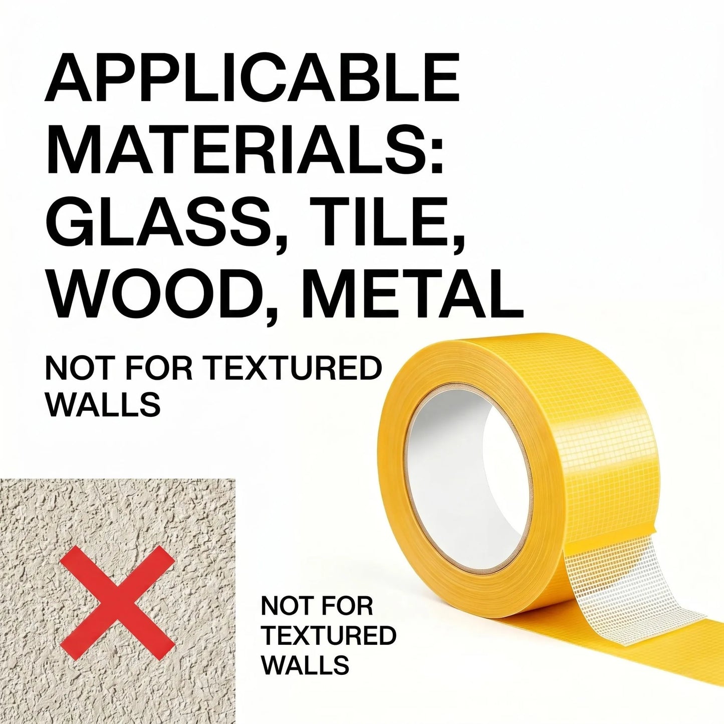 Heavy-Duty Removable Double-Sided Tape, 4 cm × 20 m, Multi-Surface Mounting