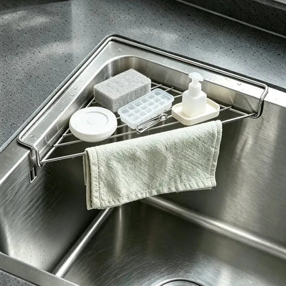Stainless Steel Corner Sink Shelf