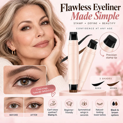 Winged Eyeliner Stamp — Symmetrical Cat Eyes in One Press