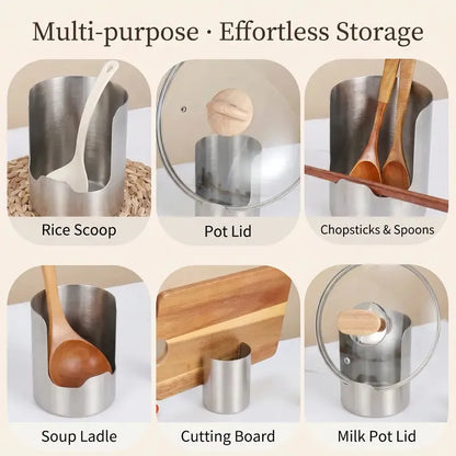 Piulelife™ Stainless Steel Utensil Organizer