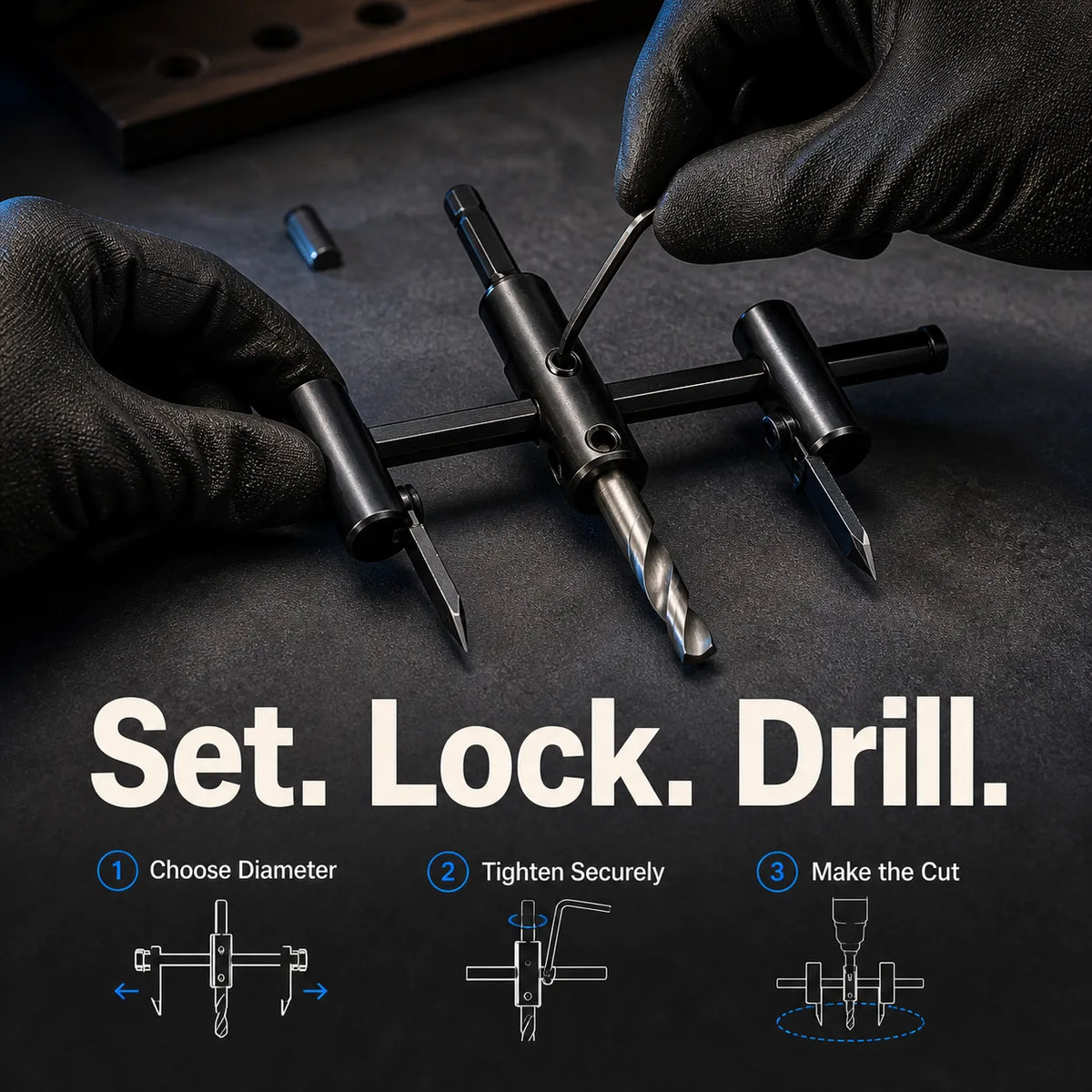 Adjustable Aircraft Type Hole Opener 30mm-120/200/300mm