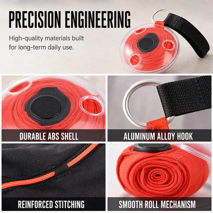 Roll-Up Reusable Shopping Tote with Snap-Button Disc Closure