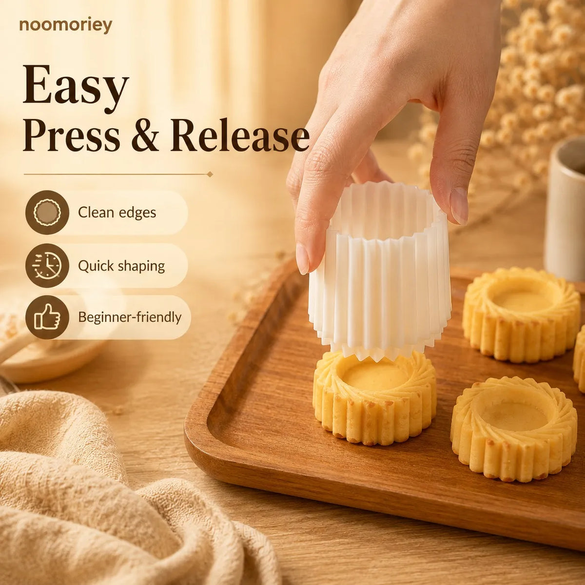 Hand-Press Sunflower Mooncake Mold