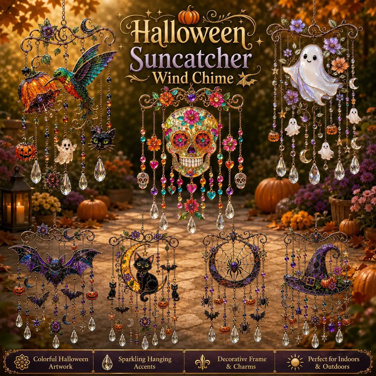Halloween Suncatcher Wind Chime