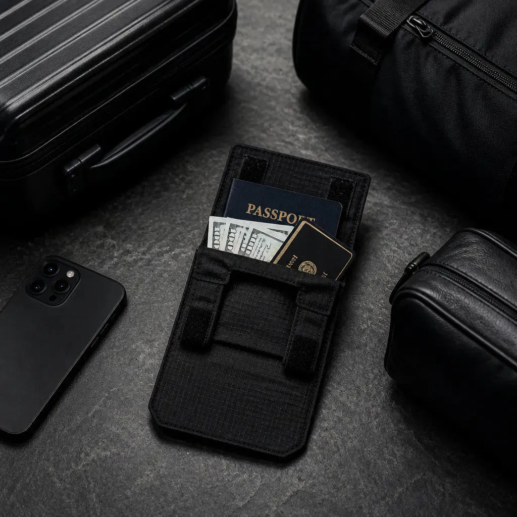 RFID Blocking Hidden Waist Wallet for Travel