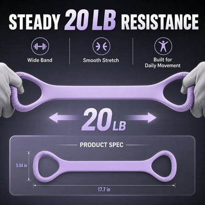 Figure-8 resistance band—relieves back fatigue and corrects posture