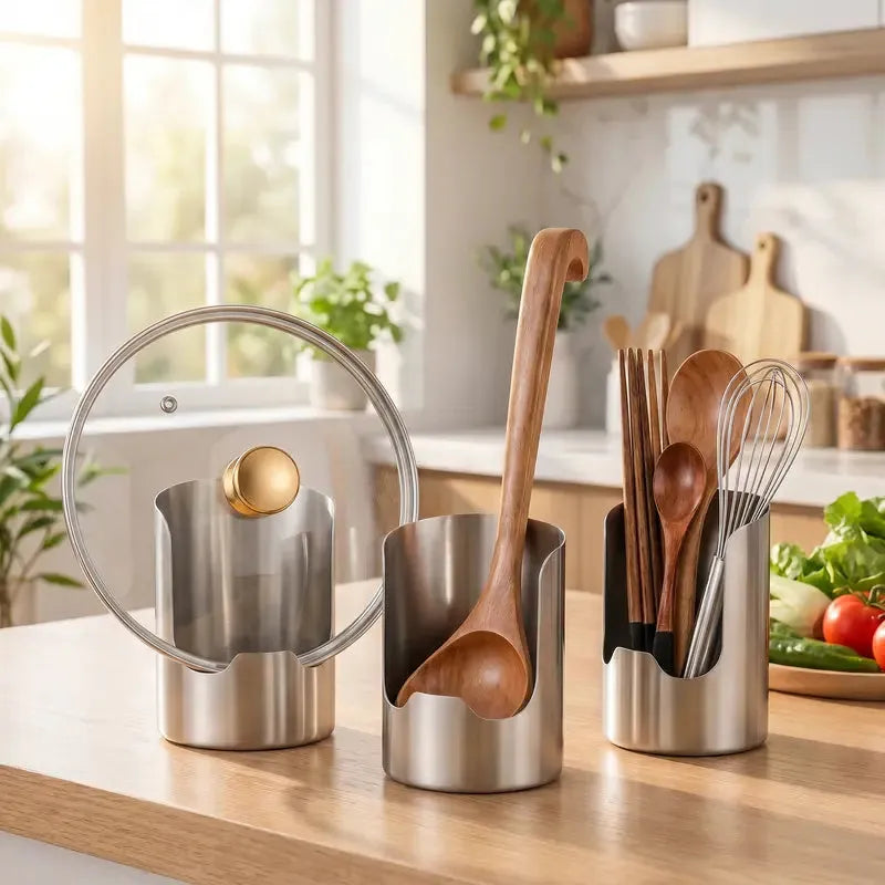 Piulelife™ Stainless Steel Utensil Organizer