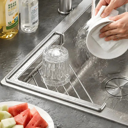 Stainless Steel Corner Sink Shelf