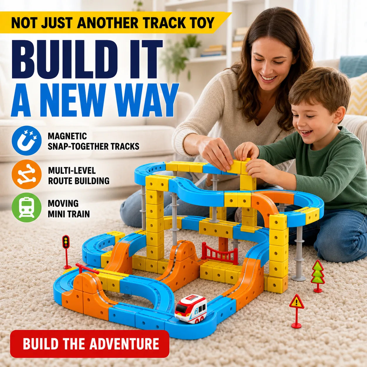 Magnetic Adventure Track Building Set