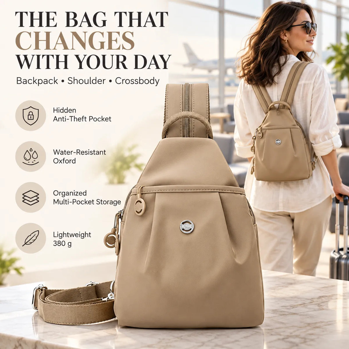 Premium 3 in 1 Anti-Theft Travel Tote Bag🎒