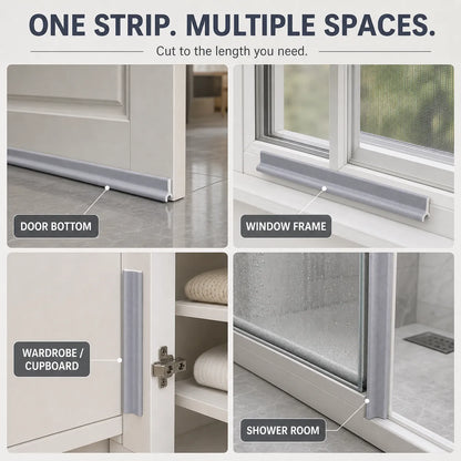 Self-Adhesive Weather Seal Strip, 5m Foam Door & Window Draft Stopper, 4 Colors