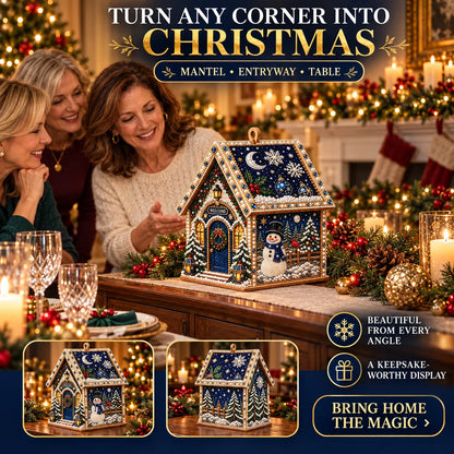 Christmas Diamond Painting Wooden House Kit