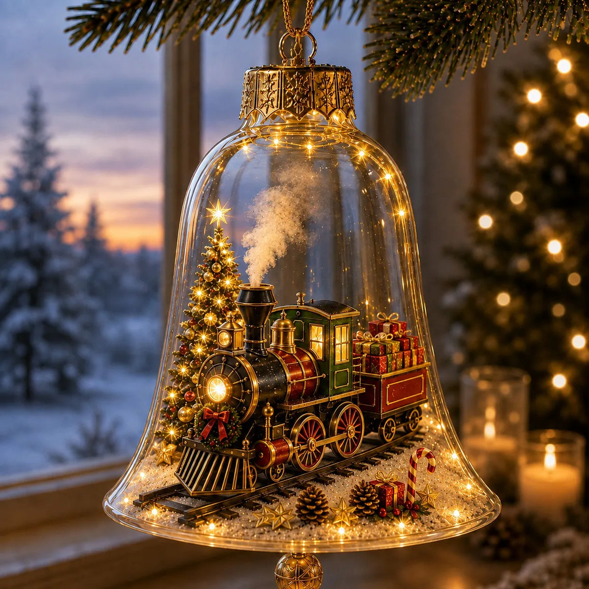 Light-Up Christmas Diorama Ornament