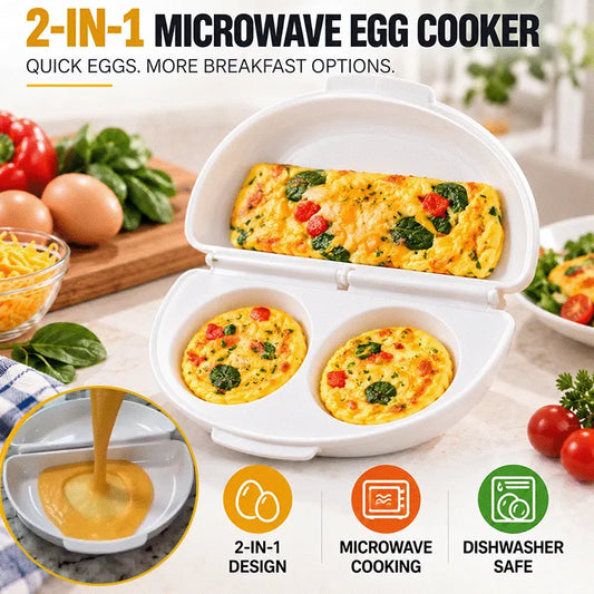 🍳2‑in‑1 Microwave Omelet & Egg Cooker-Made from BPA-free