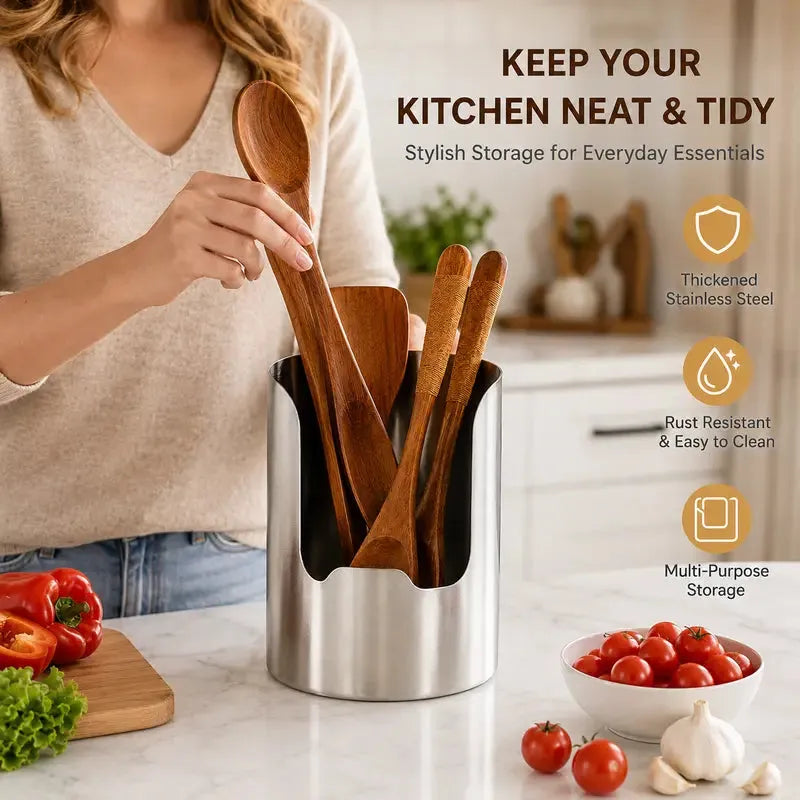 Piulelife™ Stainless Steel Utensil Organizer