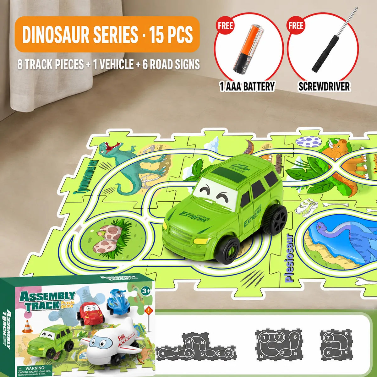 Puzzle Track Car Play Set