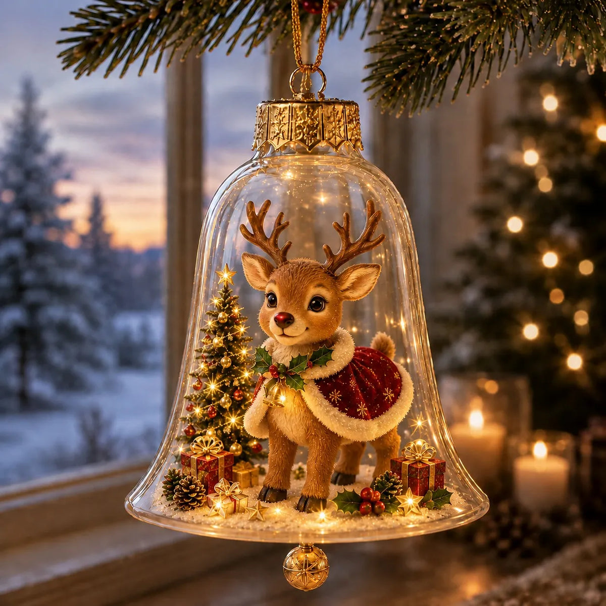 Light-Up Christmas Diorama Ornament